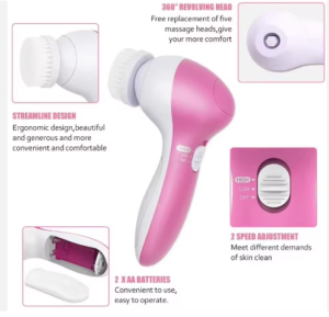 Electric Facial Cleaner Scrubber Beauty Care Face Scrub Brush with Whitening Feature Top Seller Skin Care Massager - [AZD]