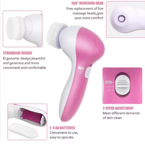 Electric Facial Cleaner Scrubber Beauty Care Face Scrub Brush with Whitening Feature Top Seller Skin Care Massager - [AZD]