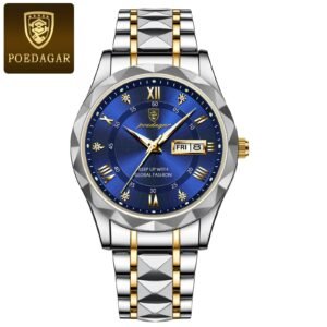 New POEDAGAR 615 Luxury Men Watches Business Top Brand Man Wristwatch Waterproof Luminous Date Week Quartz Men's Watch