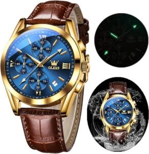 OLEVS Golden Chronograph Men's Watch – Luxury Quartz Wristwatch