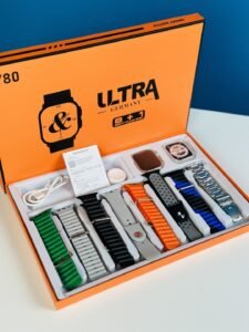 Y80 Ultra Smartwatch with 8 Straps & Bluetooth Calling